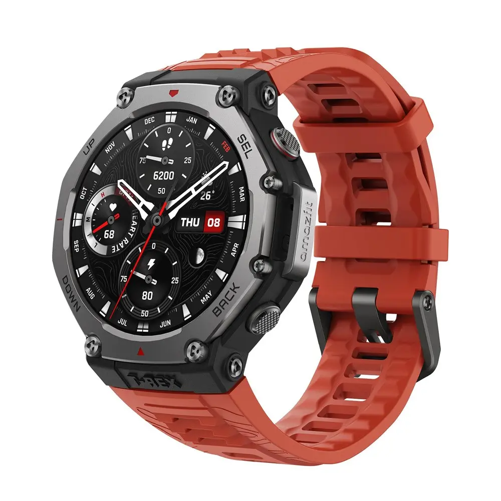 Amazfit T-Rex 3 Dual-band GPS Smartwatch – Color: Red – View 1